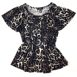 Women’s Leopard Print Blouse Size 0X